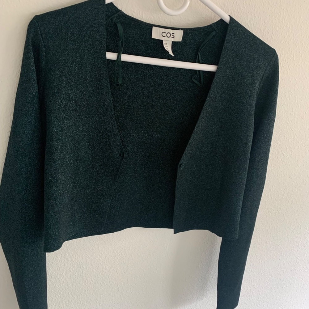 COS Matching Jacket to Knitted Bodycon Mini Dress Metallic - Picture 1 of 6
